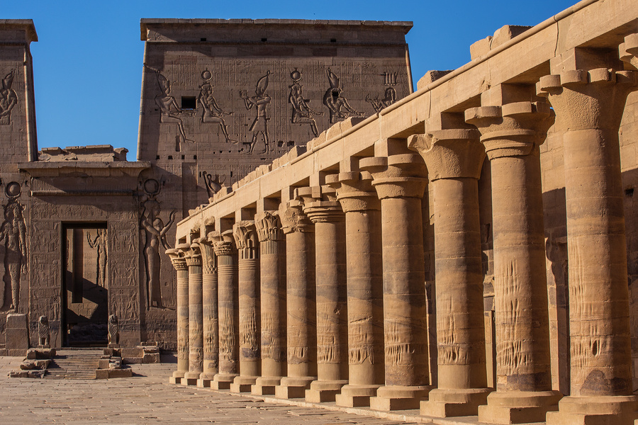 Columns Philae Aswan